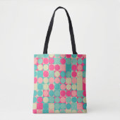Tote Bag Matrice de points de bonbons de coton (Devant)