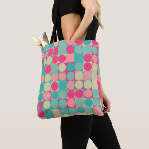 Tote Bag Matrice de points de bonbons de coton