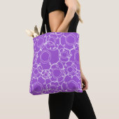 Tote Bag Matrice florale abstraite (violet) Beaux-arts (De près)