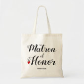 Tote Bag Matron d'honneur script mariage de calligraphie (Devant)