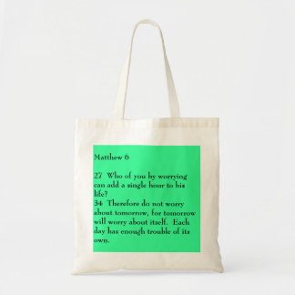 Tote Bag Matthew 627 qui de vous en s'inquiétant peut