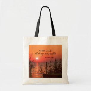 Tote Bag Matthieu 19:26 Avec Dieu toutes les choses sont po