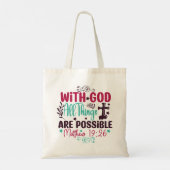 Tote Bag Matthieu 19:26 Ecriture Fourre-tout (Dos)