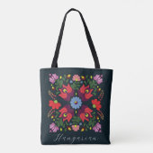 Tote Bag Matyo Hongrois Folk Nom personnalisé (Dos)