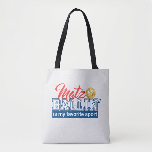 Tote Bag Matzo Ballin' est mon sport favori - Un cadeau de (Devant)