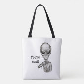 Tote Bag Mauvais Alien, Tu es le prochain ! (Dos)