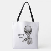 Tote Bag Mauvais Alien, Tu es le prochain ! (Devant)