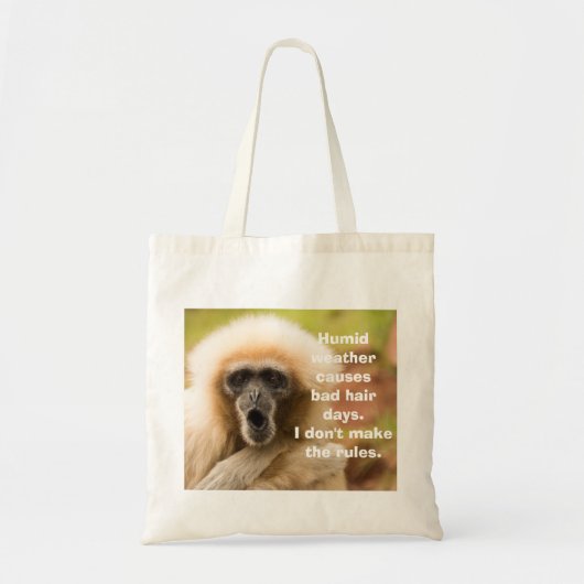 Tote Bag Mauvais jour de cheveux de singe drôle (Devant)