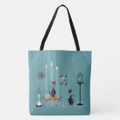 Tote Bag Mauvais Milieu Du Siècle / Mâle Rouge Chat (Devant)