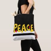 Tote Bag MAZIPOODLES Paix Jaune (De près)