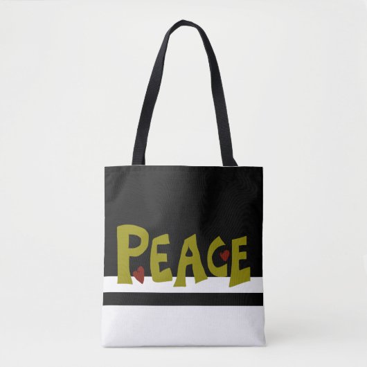 Tote Bag MAZIPOODLES Paix Olive Vert (Devant)