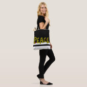 Tote Bag MAZIPOODLES Paix Olive Vert (Sur le modèle)