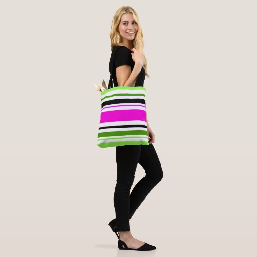 Tote Bag MAZIPOODLES Rayures Spaghetti 153 (Sur le modèle)