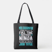 Tote Bag Mds Coordonnateur Titre de l'emploi Profession Fun (Dos)