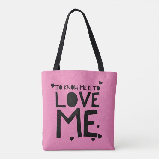 Tote Bag Me Connaître, C'Est M'Aimer (Dos)