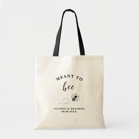 Tote Bag Meant to Bee Favor Wedding Welcome (Devant)