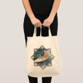 Tote Bag Mec surfeur Pug (Devant (produit))