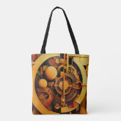 Tote Bag Mécanisme doré abstrait Steampunk (Dos)