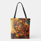 Tote Bag Mécanisme Solaire Steampunk Abstrait (Dos)