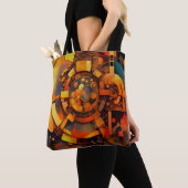 Tote Bag Mécanisme Solaire Steampunk Abstrait (De près)