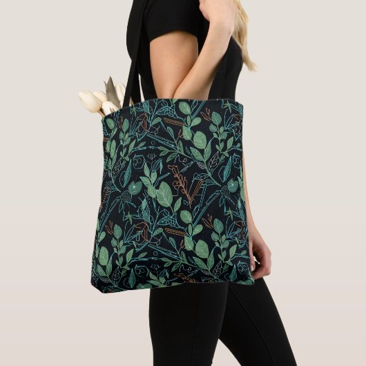 Tote Bag Mechanical Botanical Fusion (De près)