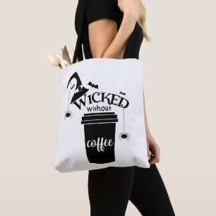 Tote Bag Méchant sans café - Amoureux de café sorcière drôl