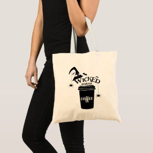 Tote Bag Méchant sans chapeau de sorcière noir drôle et mig