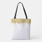 Tote Bag Mèches et égoutture moderne d'or de fille de (Dos)