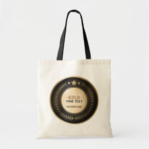 Tote Bag MÉDAILLE DIY IMPRESSION PERSONNALISÉE Or #1 Champi