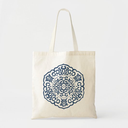 Tote Bag Médaillon chinois bleu (Devant)
