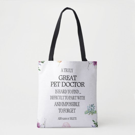 Tote Bag Médecin animal vétérinaire Merci Appréciation (Devant)