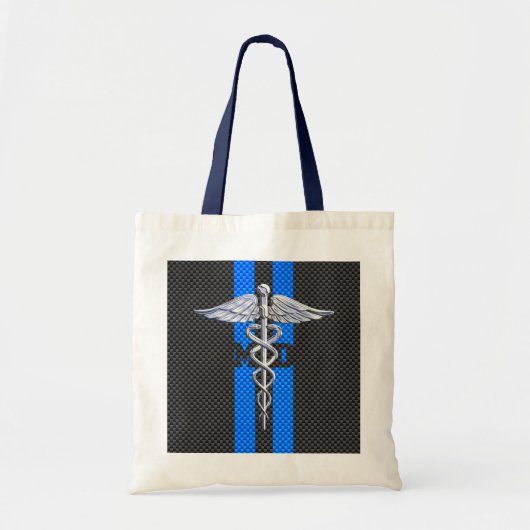 Tote Bag Médecin Médicale MD Caduceus Fibres de carbone ray (Devant)