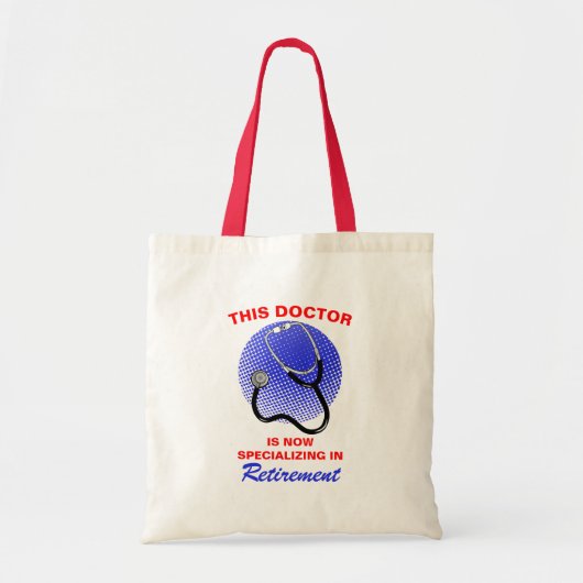 Tote Bag Médecin Retraité Drôle Disant Retraite (Devant)