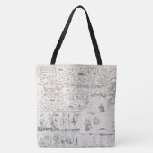 Tote Bag Medieval World Map Québec Nouvelle-France America (Devant)