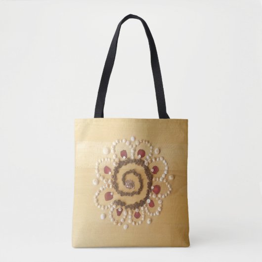Tote Bag Medilludesign - fleur en spirale (Devant)