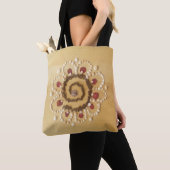 Tote Bag Medilludesign - fleur en spirale (De près)