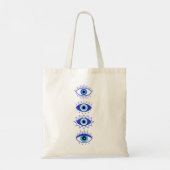 Tote Bag Méditation de l'énergie du mal bleu Hamsa Mystical (Dos)