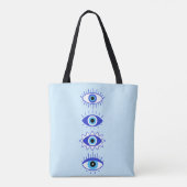 Tote Bag Méditation de l'énergie du mal bleu Hamsa Mystical (Dos)