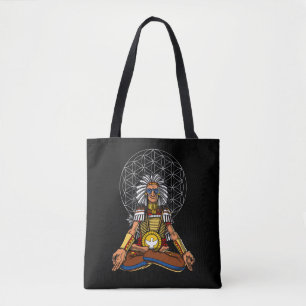 Tote Bag Méditation indienne en chef des Indiens de Zen Yog