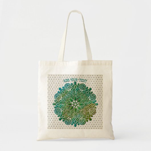 Tote Bag Méditation Mandala 3D Yoga arrière - plan coloré (Devant)