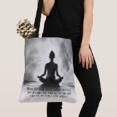 Tote Bag Méditation Yoga Instructeur Lotus Pose Peinture à (De près)