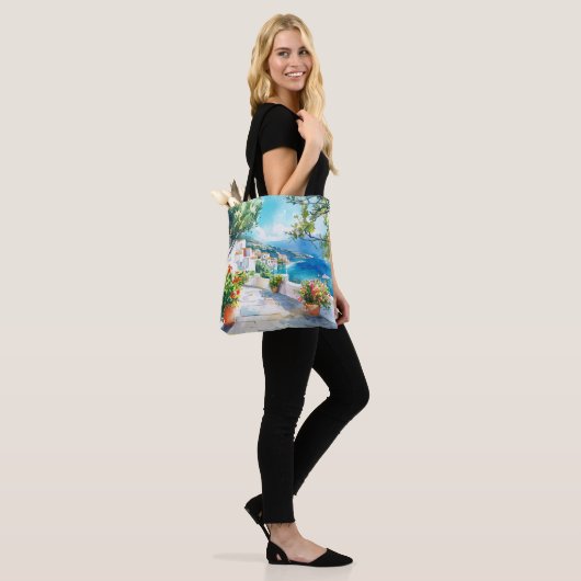 Tote Bag Mediterranean Summer (Sur le modèle)