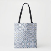 Tote Bag Mediterranean Tiles, Moroccan, Majolica, Azulejo (Devant)