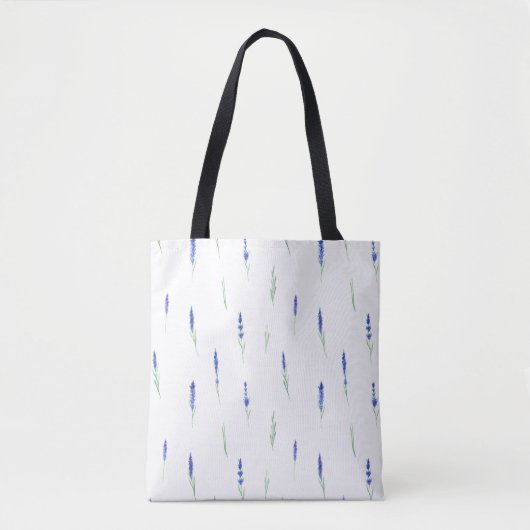 Tote Bag (Medium) - Lavender Pattern (Devant)