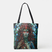 Tote Bag Medusa - Fenêtre en verre tendu Style Tiffany (Dos)