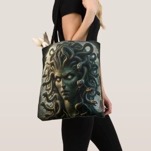 Tote Bag Medusa Stare de la mort Tête des serpents