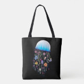 Tote Bag Méduse florale (Dos)