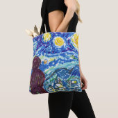 Tote Bag Meeple Starry Night Board Jeu Art Amusant (De près)