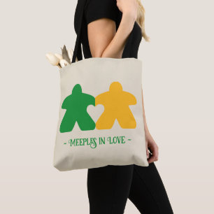 Tote Bag Meeples en Love, Green & Yellow Fourre-tout