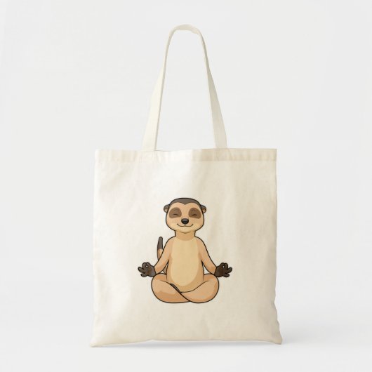 Tote Bag Meerkat à la méditation de Yoga (Devant)